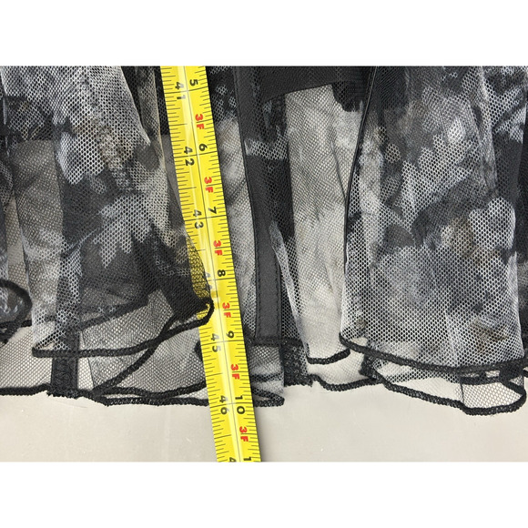 Mgiacy Dark Floral Tulle Midi Dress Size S Whimsigoth Fairy Grunge Dark Romantic - Picture 12 of 16